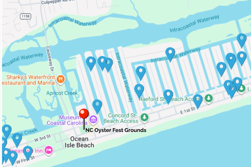 view of client's vacation rental locations on a map