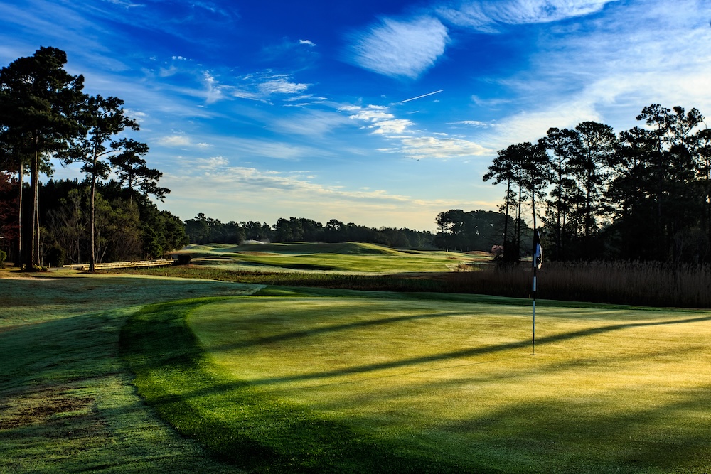 Gold Course in afternoon with hole