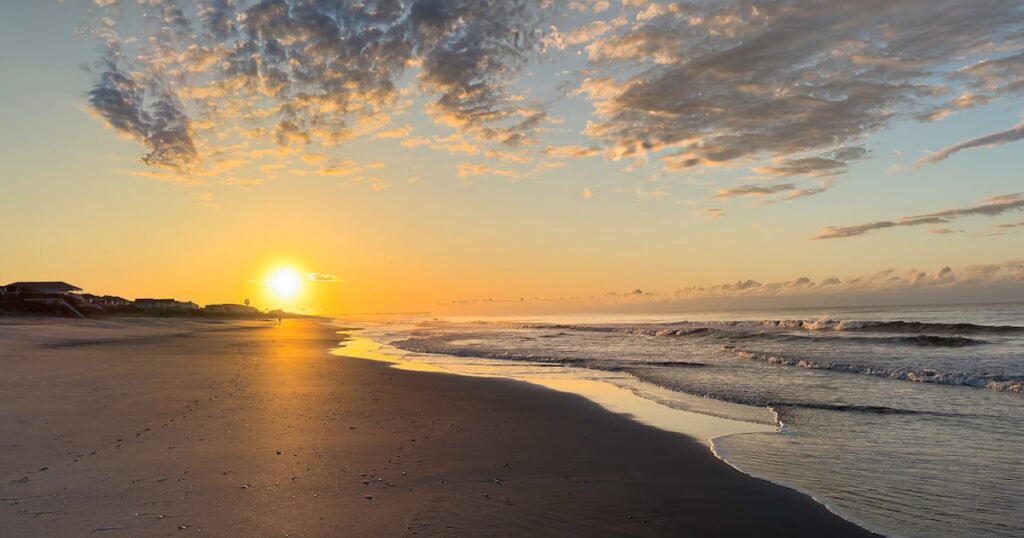 Ocean Isles beach sunrise view