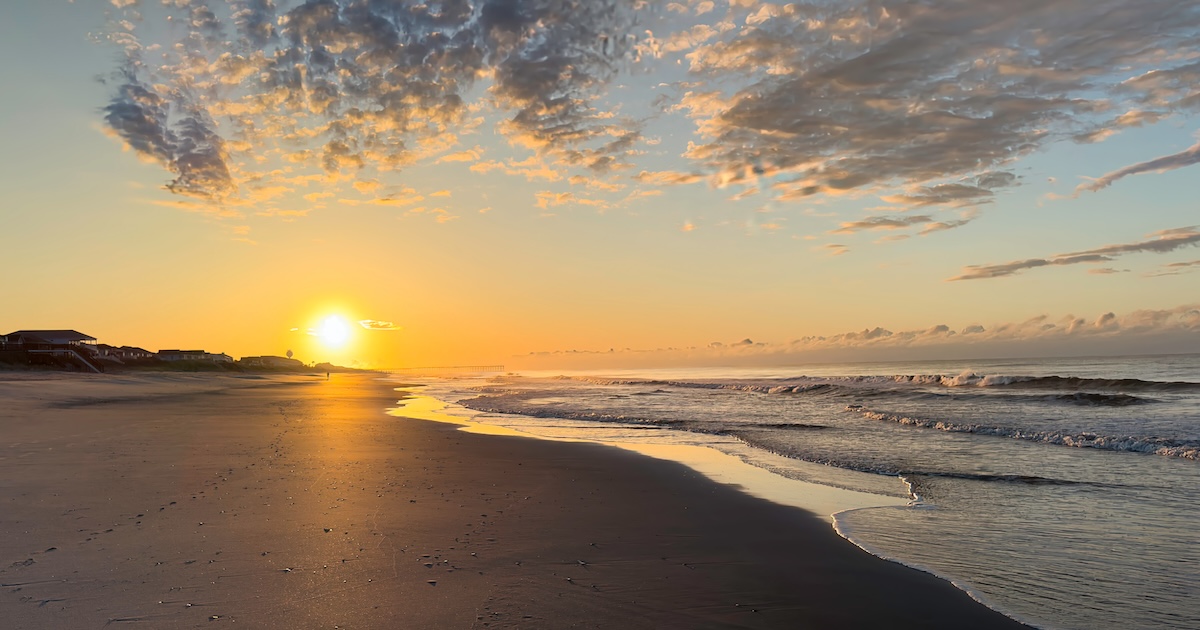 Ocean Isles beach sunrise view