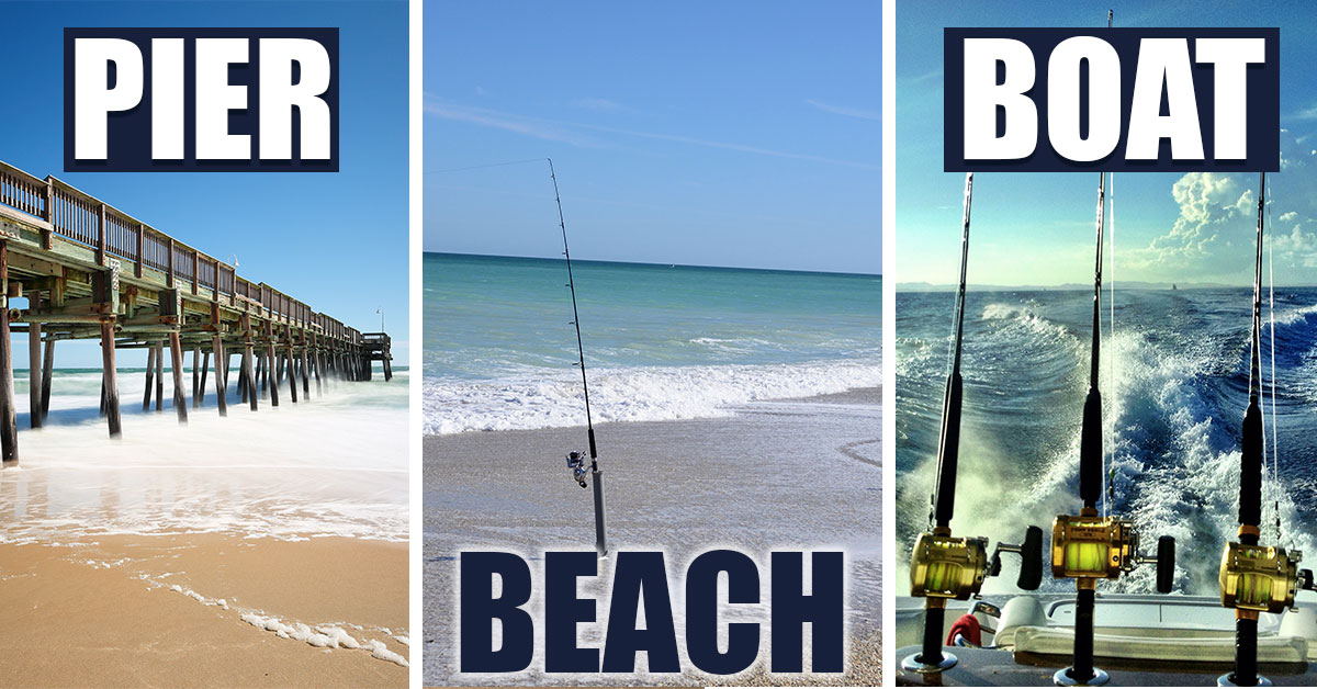 Pier, Beach, or Boat