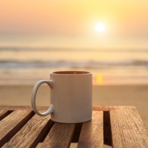 Coffee with a beach view  | Williamson Vacations Ocean Isle Beach Rentals