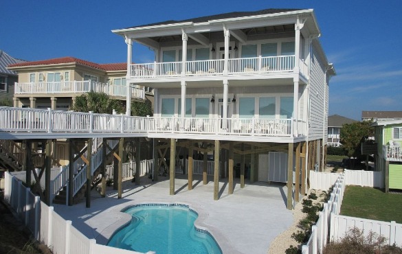 West First Street 229 - OIB Back | Williamson Realty Vacations Large Ocean Isle Rentals