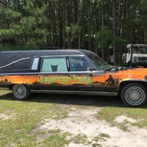 The Grissettown Fire & Rescue Haunted Trail Hearse  | Williamson Realty Ocean Isle Beach Rentals