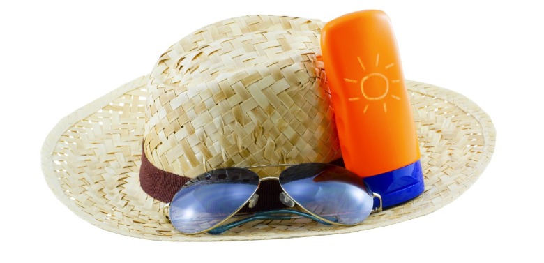 hat, sunglasses, and sunscreen | Williamson Realty