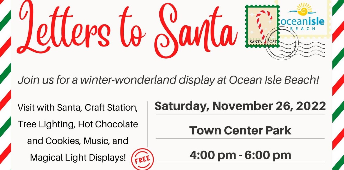 Letters to Santa Holiday Event | Williamson Realty Vacations Ocean Isle Beach Holiday Vacation Rentals
