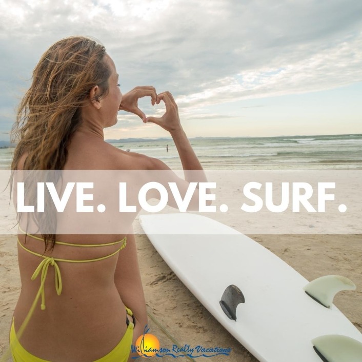 Live. Love. Surf. surf quote | Williamson Ocean Isle Beach Vacation Rentals