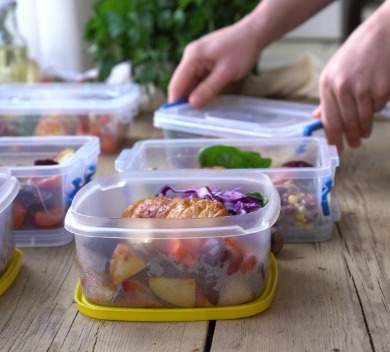 Prepping ahead by putting meals in pre-portioned containers | Williamson Realty Vacations Ocean Isle Beach NC Rentals