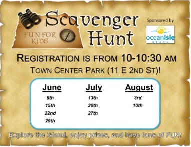 OIB Summer Scavenger Hunts | Williamson Realty Ocean Isle Beach Vacation Rentals