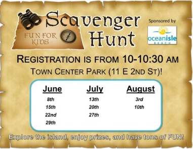 OIB Summer Scavenger Hunts  | Williamson Realty Ocean Isle Beach Vacation Rentals