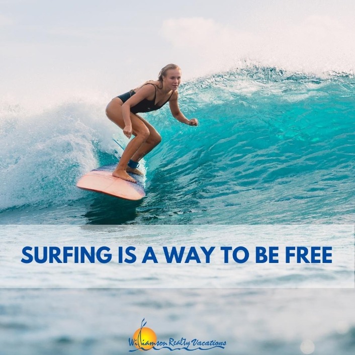 Surfing is a way to be free surf quote | Williamson Ocean Isle Beach Vacation Rentals